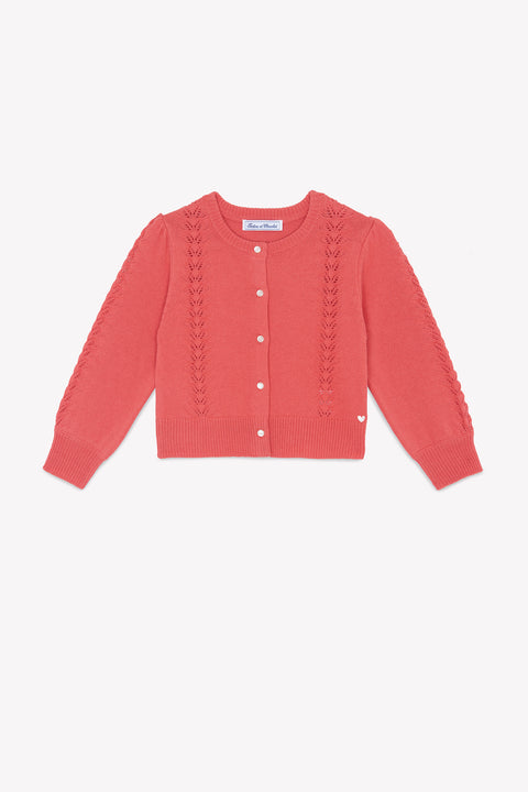 Cardigan - Pralina in lana traforata - Image principale