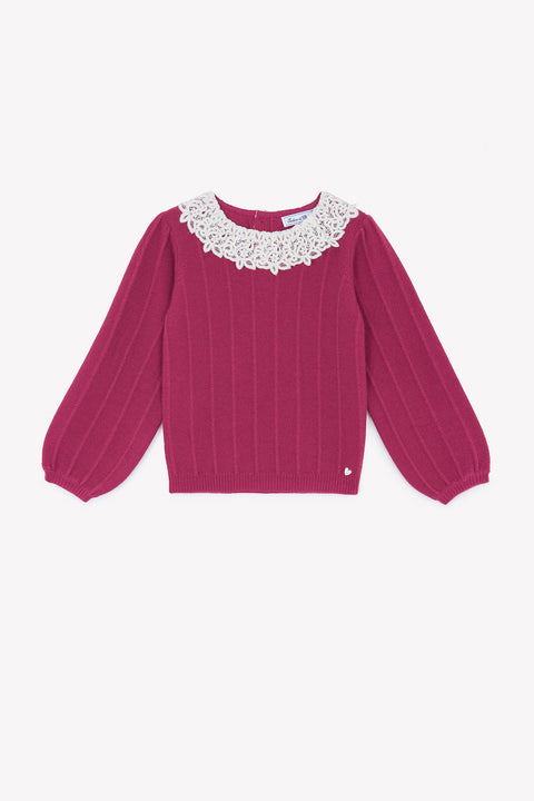 Maglia - Magenta colletto volante - Image principale
