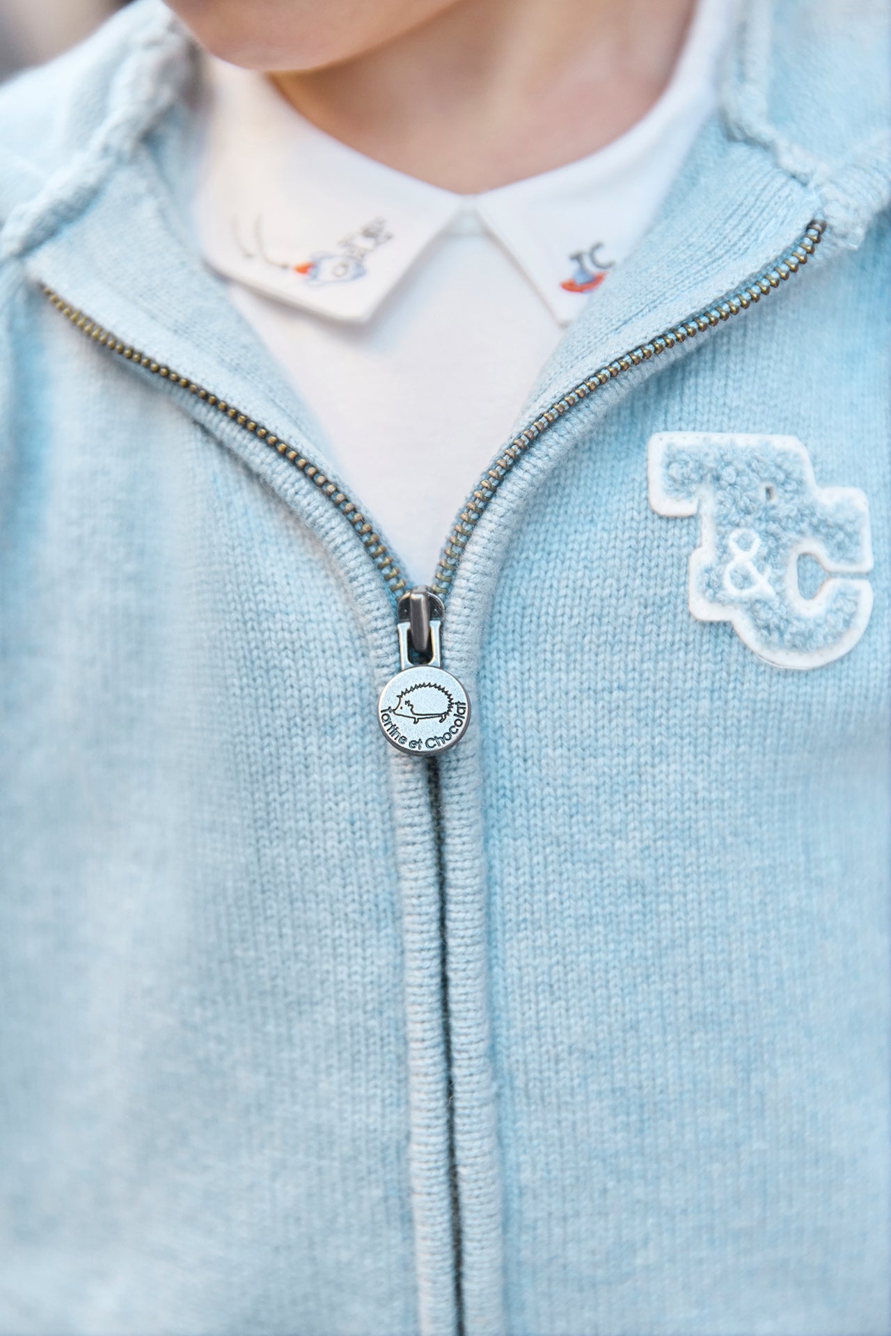 Weste - Blau geschälter Gletscher TC Signatur