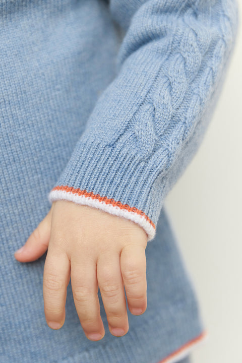 Gilet - Bleu grisé chiné signature TC - Image principale