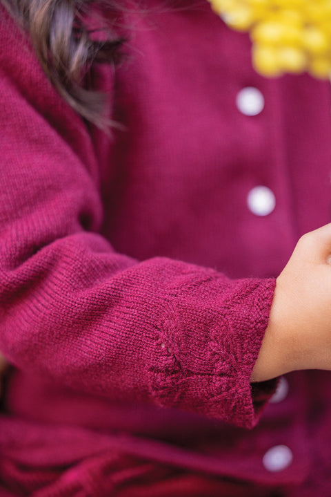 Cardigan - Prune maille - Image principale