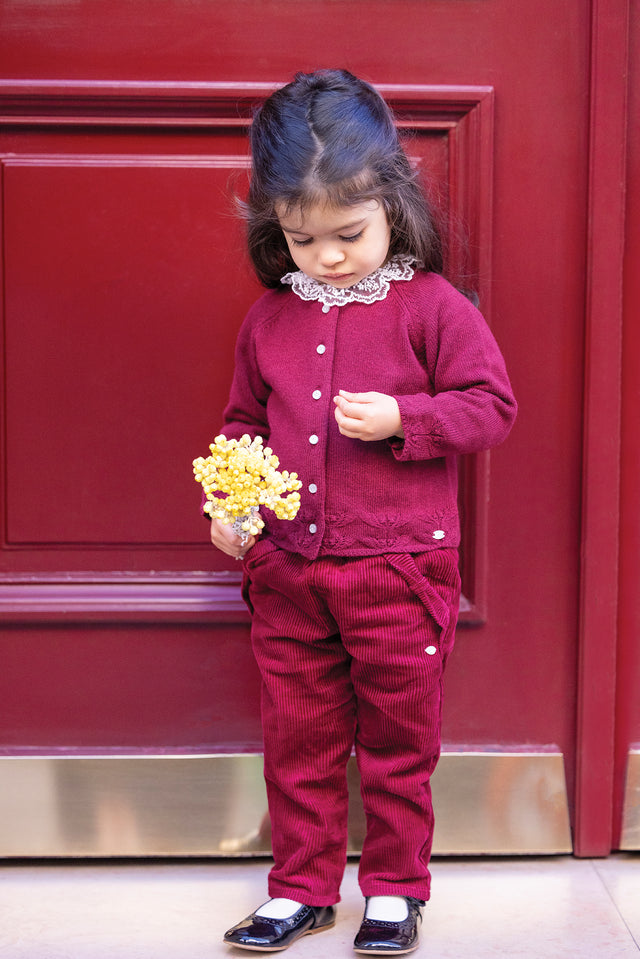 Cardigan - Prune maille - Image principale