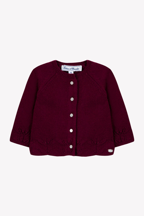 Cardigan - Prune maille - Image principale