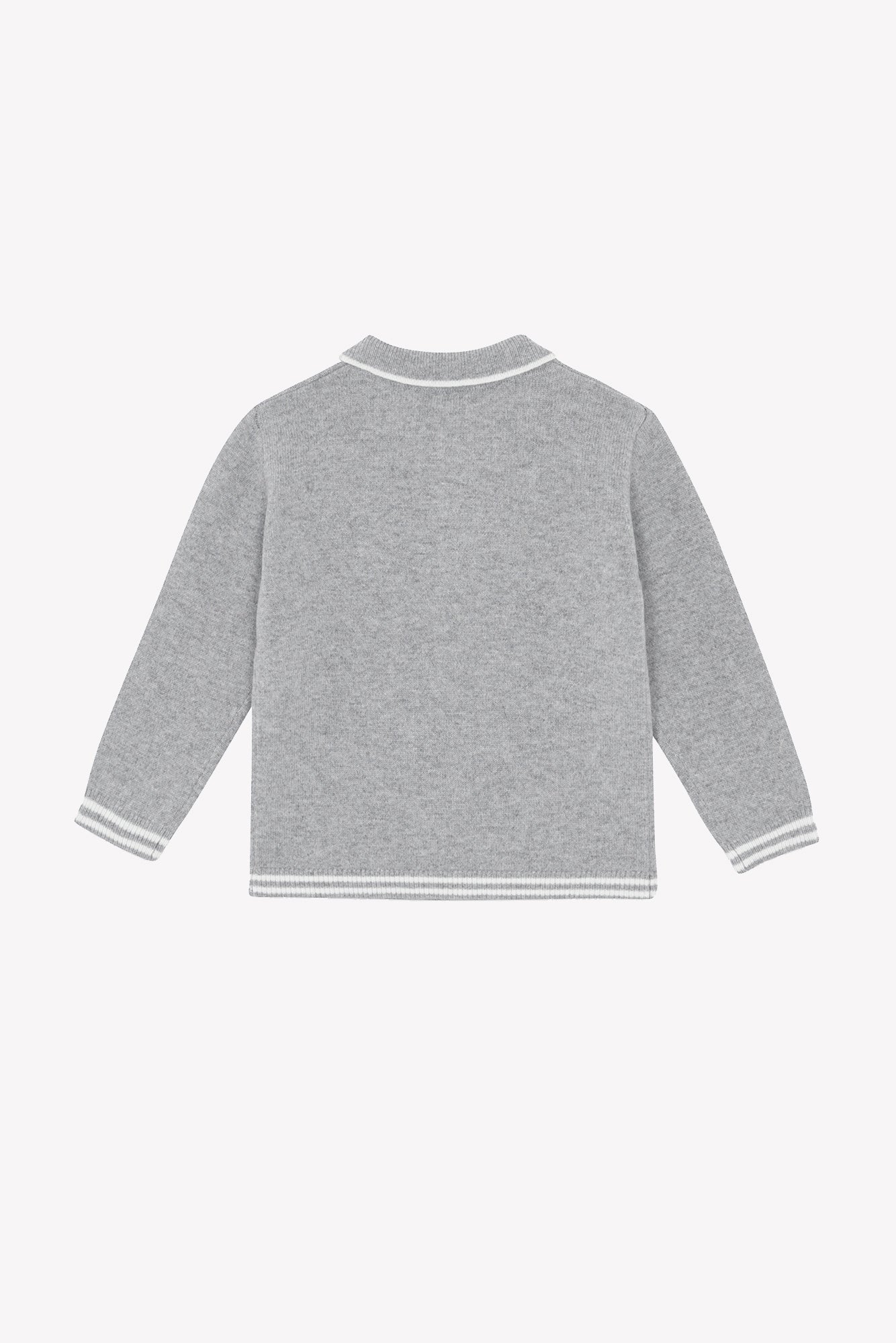 Trui - Grijs China Puntige kraag