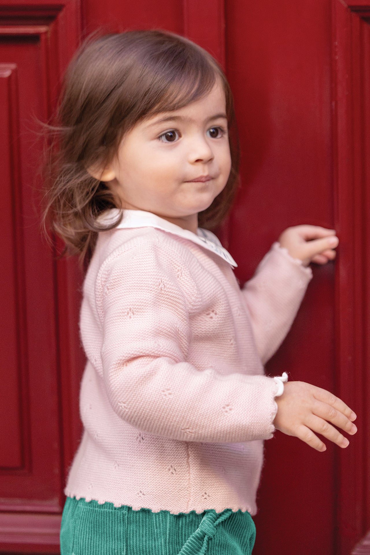 Cardigan - Rose pâle 100% cachemire