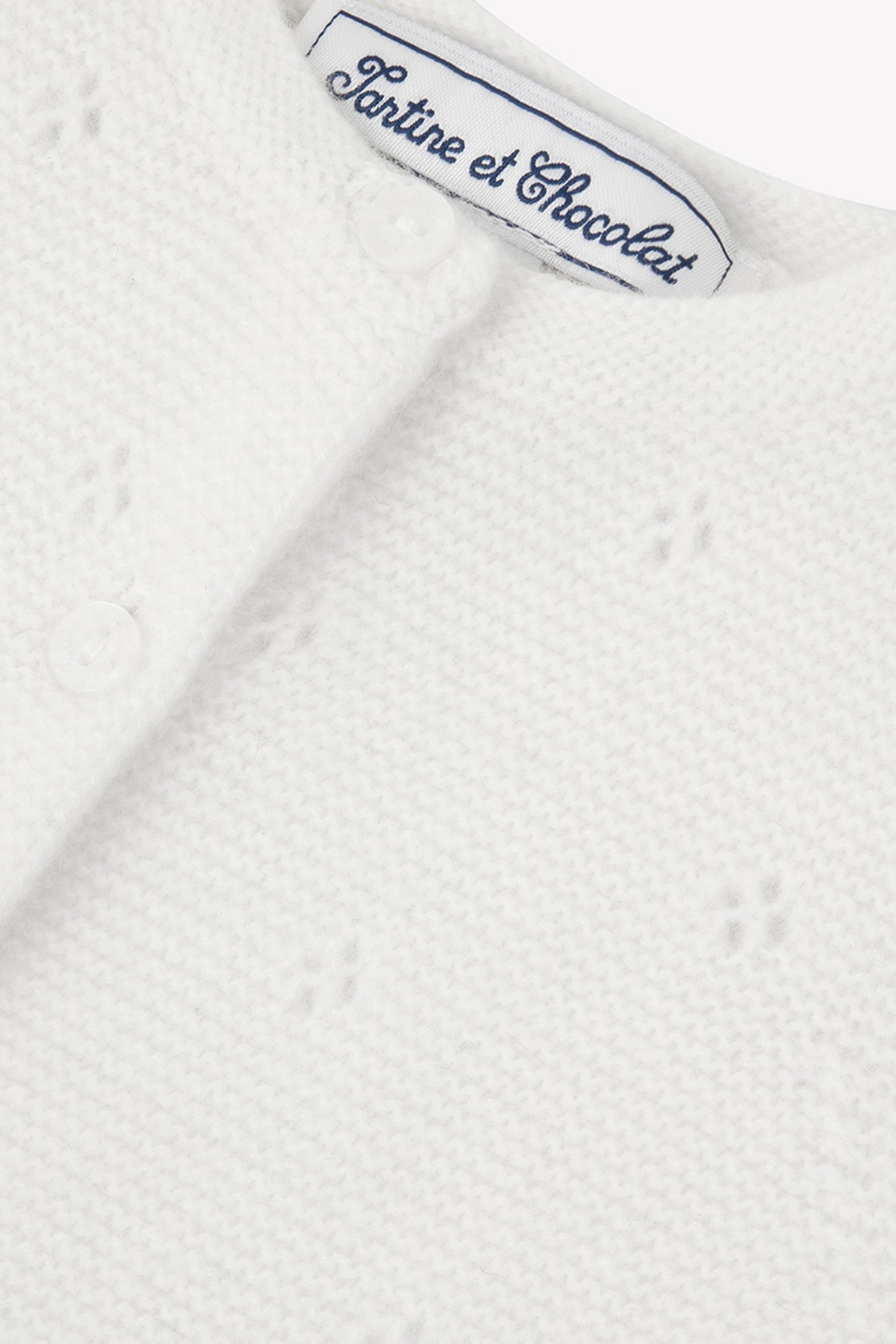 Cardigan - Ecru 100% cachemire