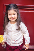 Cardigan - Ecru broderie praline