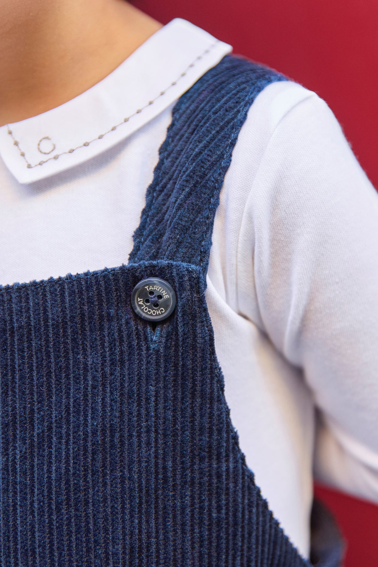 Salopette longue - Marine en velours