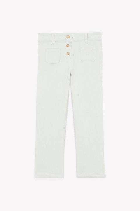 Trousers - Ecru velvet - Image principale