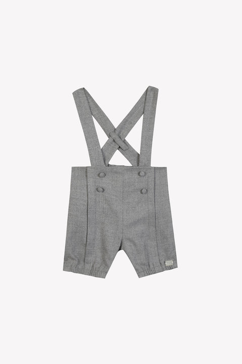 Salopette - Gris chiné à boutons - Image principale