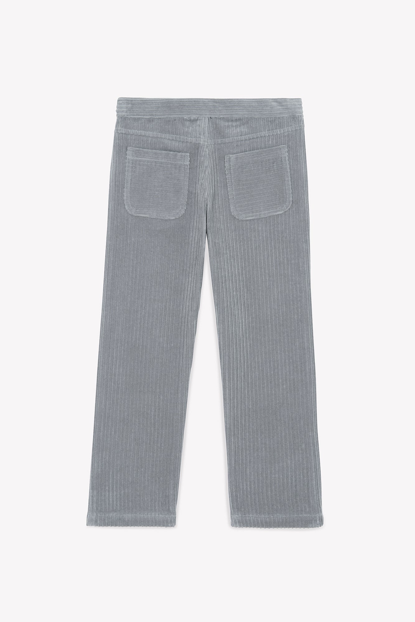 Pantalon - Gris chiné en velours