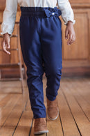 Broek - Navy in Flanel