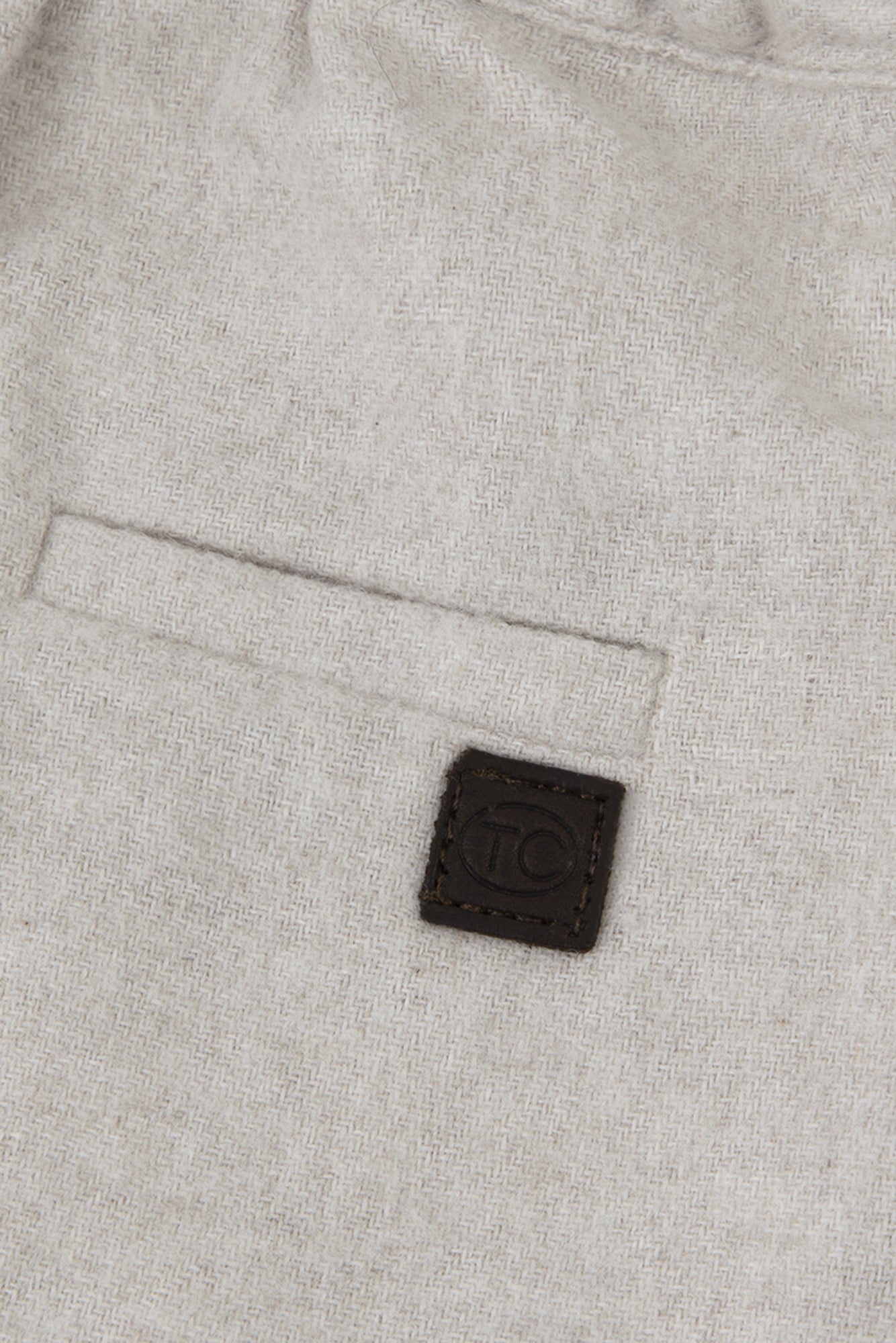 Pantalon - Greige chiné en flanelle