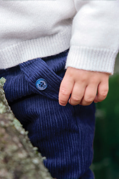 Pantalon - Marine en velours - Image principale