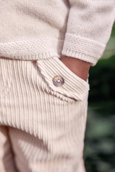 Pantalon - Beige en velours - Image principale