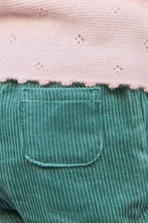 Pantalon - Emeraude velours nœud - Image principale