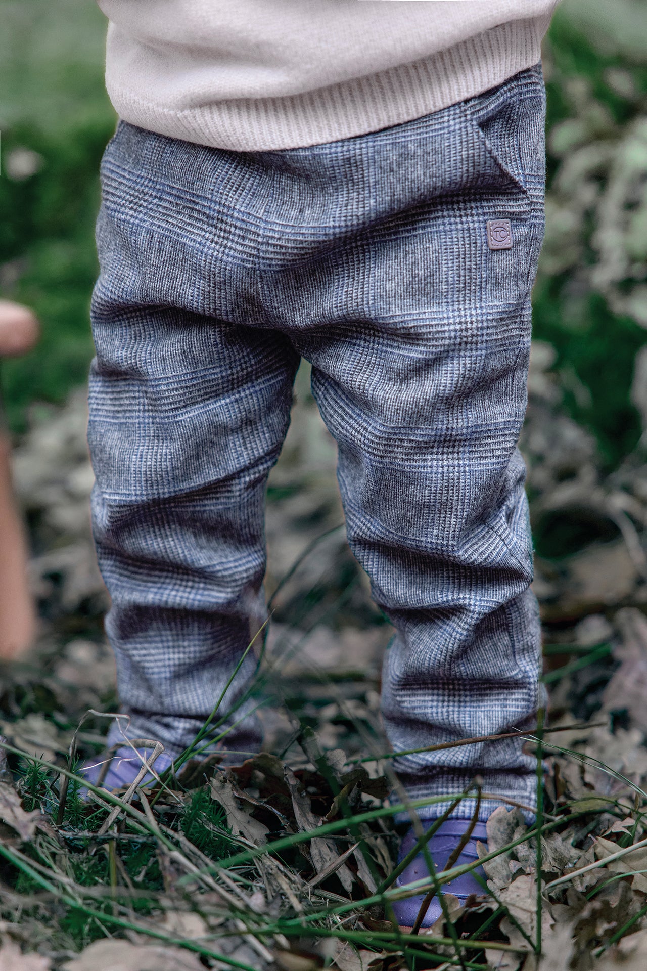 Pantalon - Gris chiné à carreaux