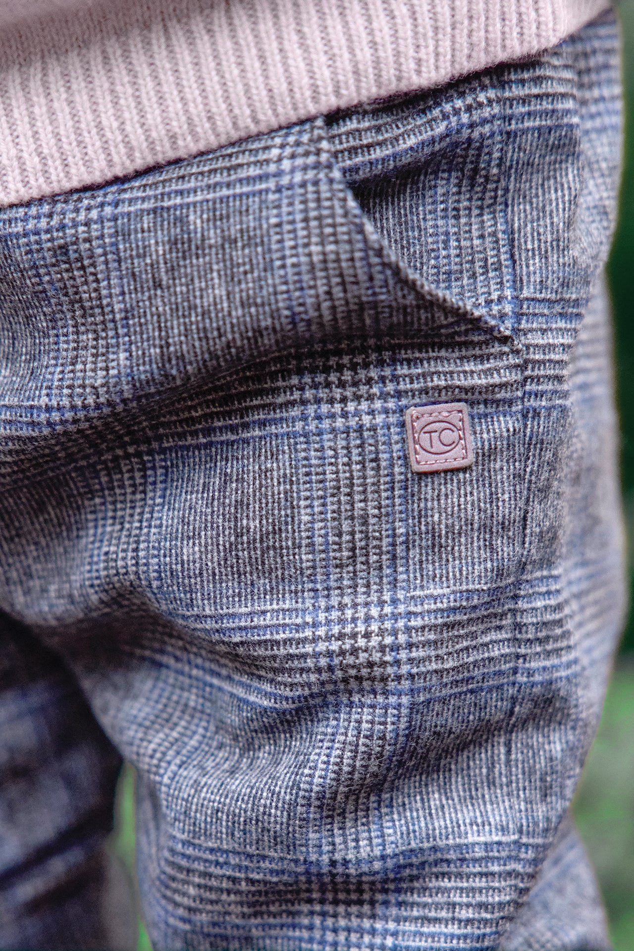 Pantalon - Gris chiné à carreaux