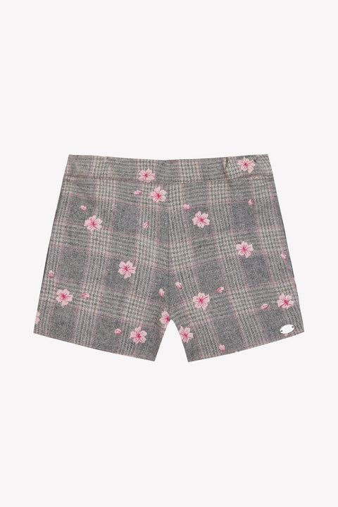 Short - Gris chiné à carreaux - Image principale