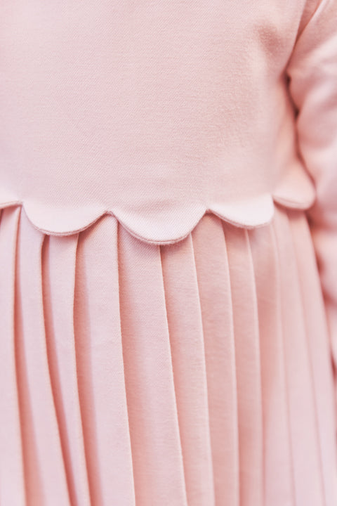 Robe - Rose pâle plis religieux - Image principale