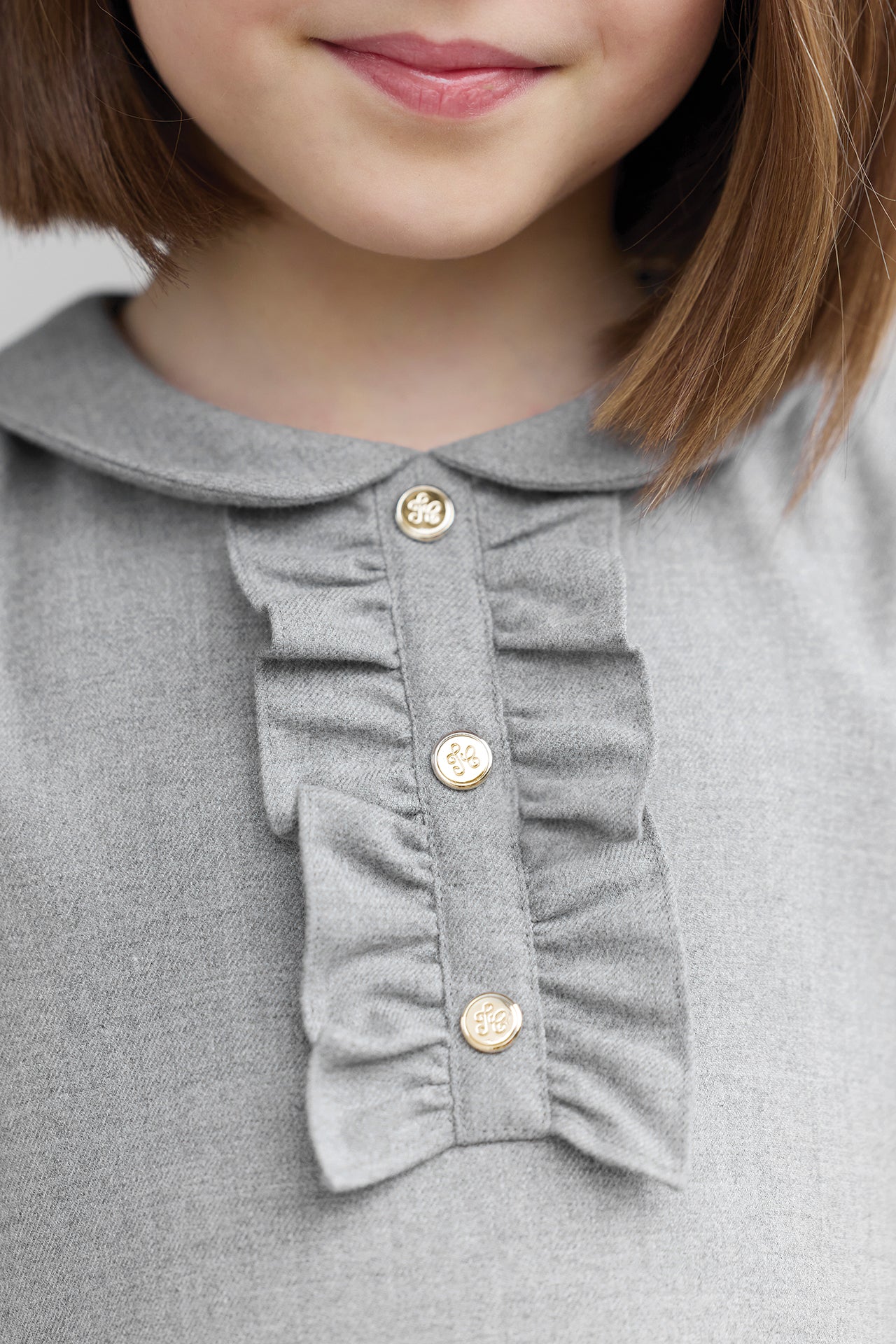 Kleid - Grau Falten-