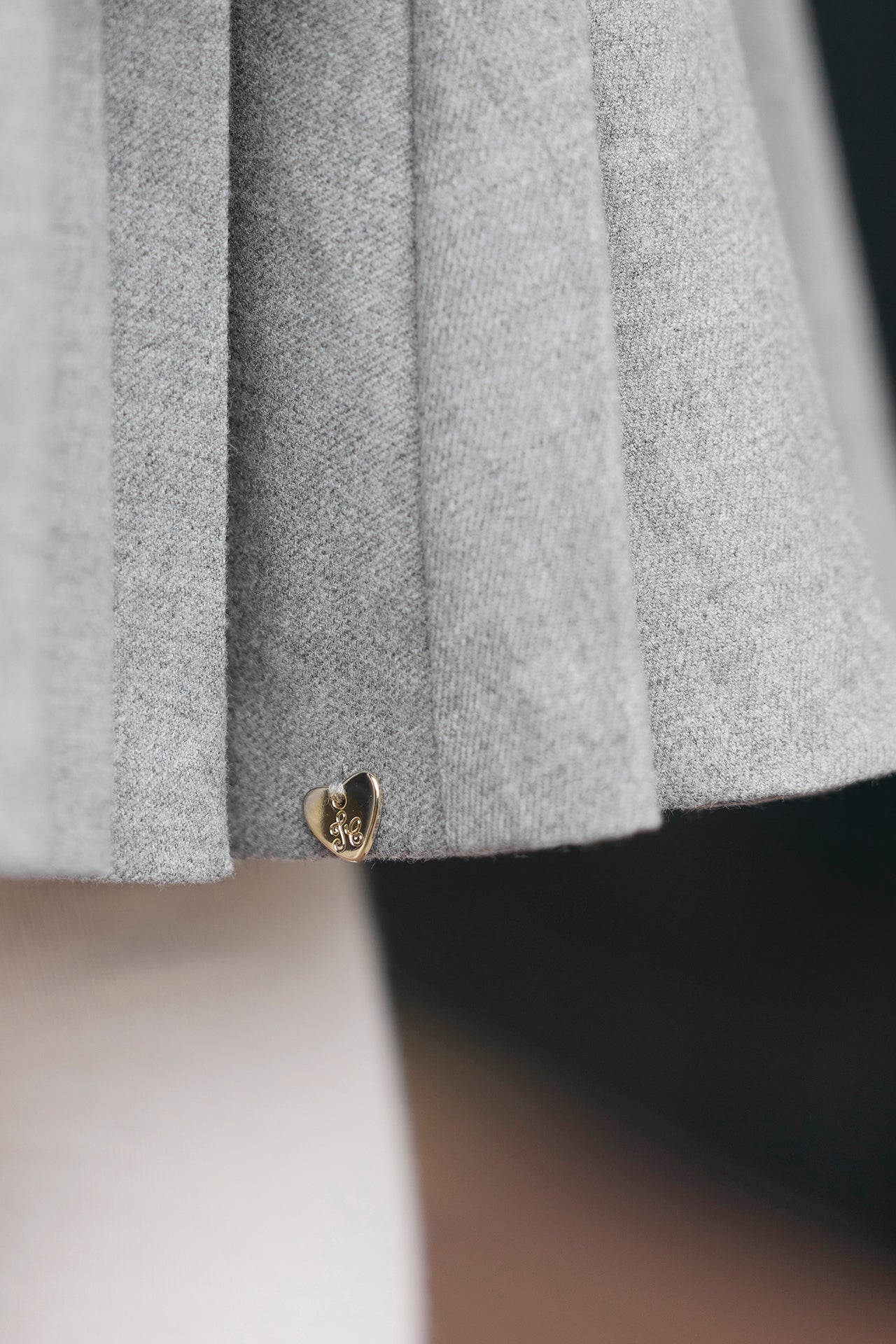 Kleid - Grau Falten-