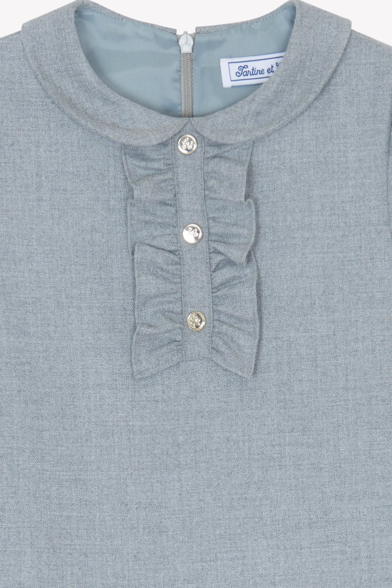 Kleid - Grau Falten-