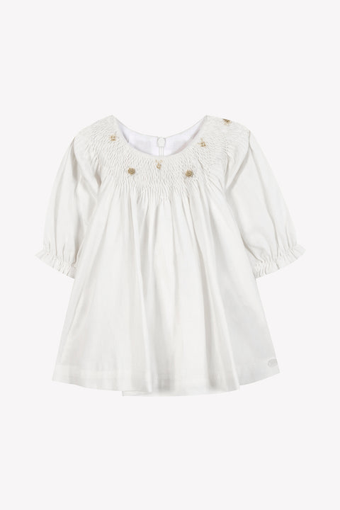 Robe - Ecru col smock - Image principale