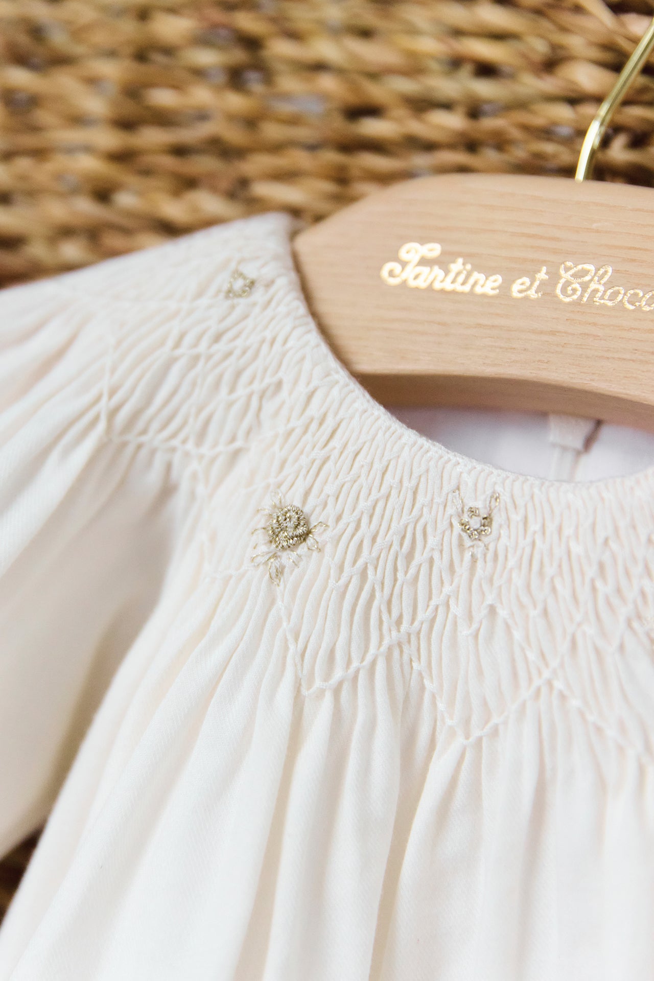 Vestido - Marfil Cuello delantal