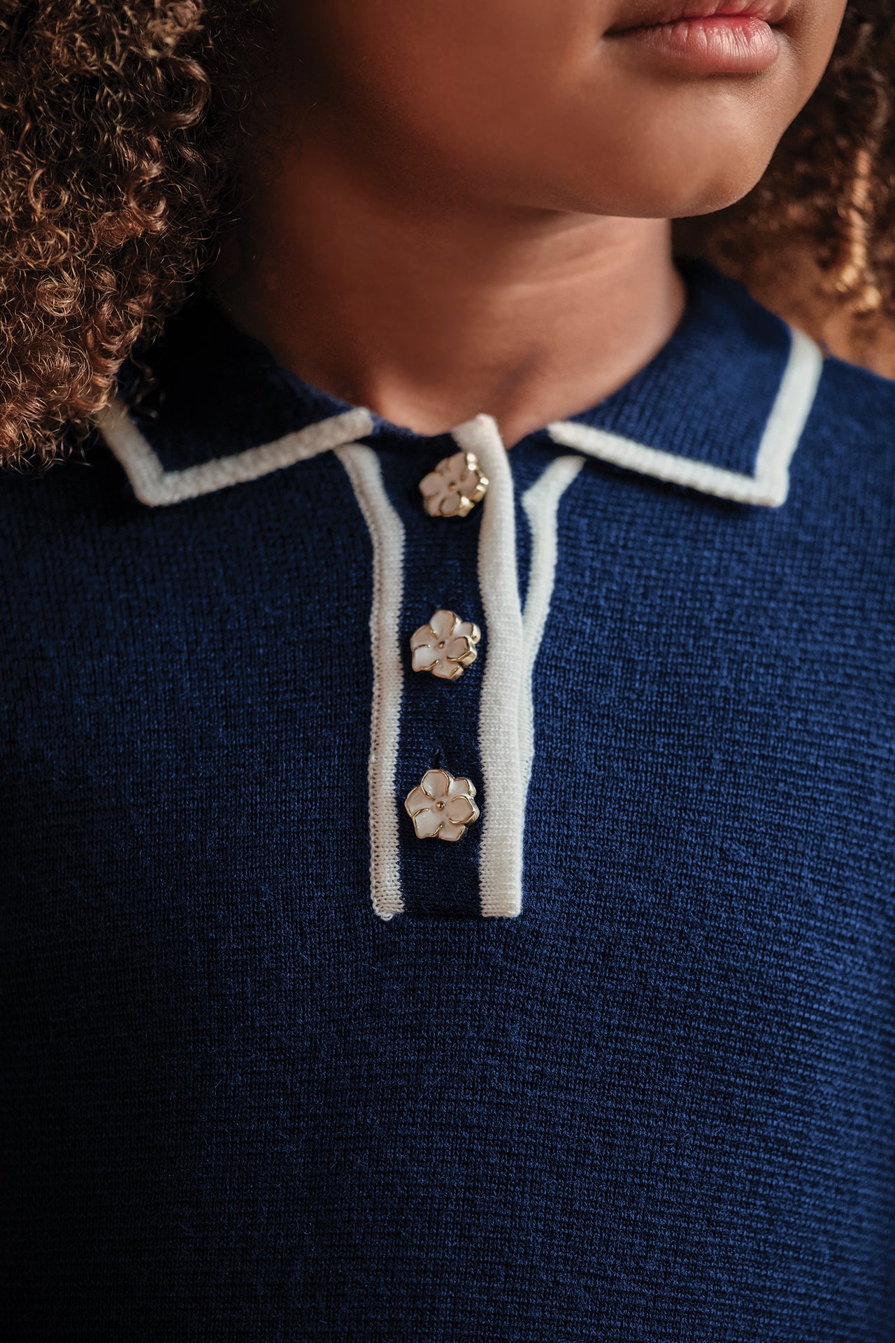 Kleid - Marineblau Falten-