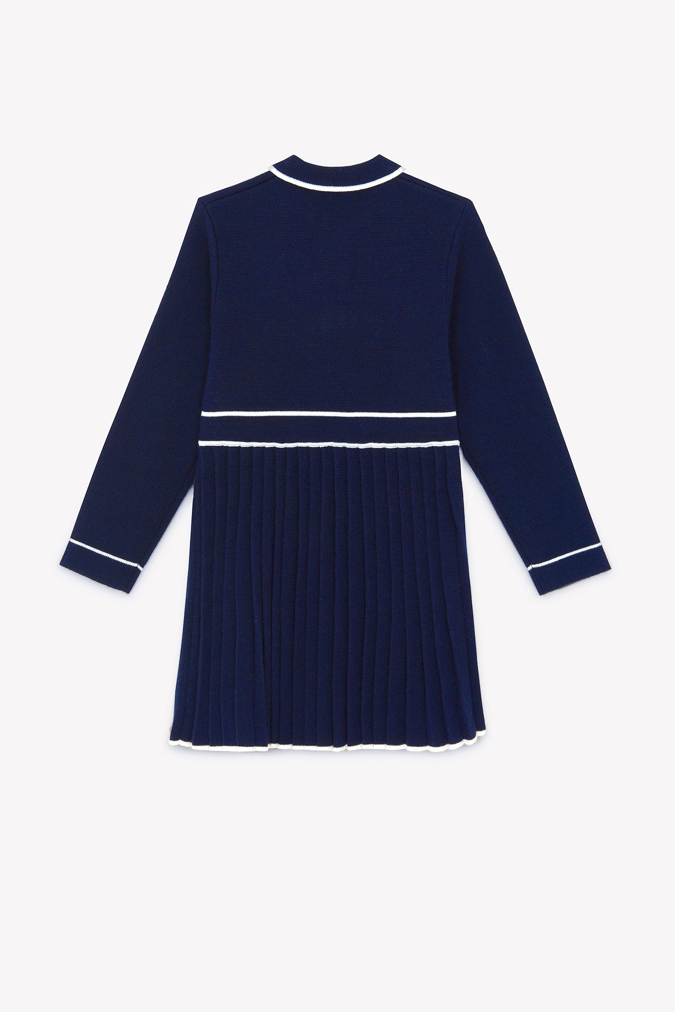 Kleid - Marineblau Falten-