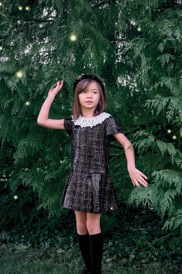 Dress - Black tweed - Image principale