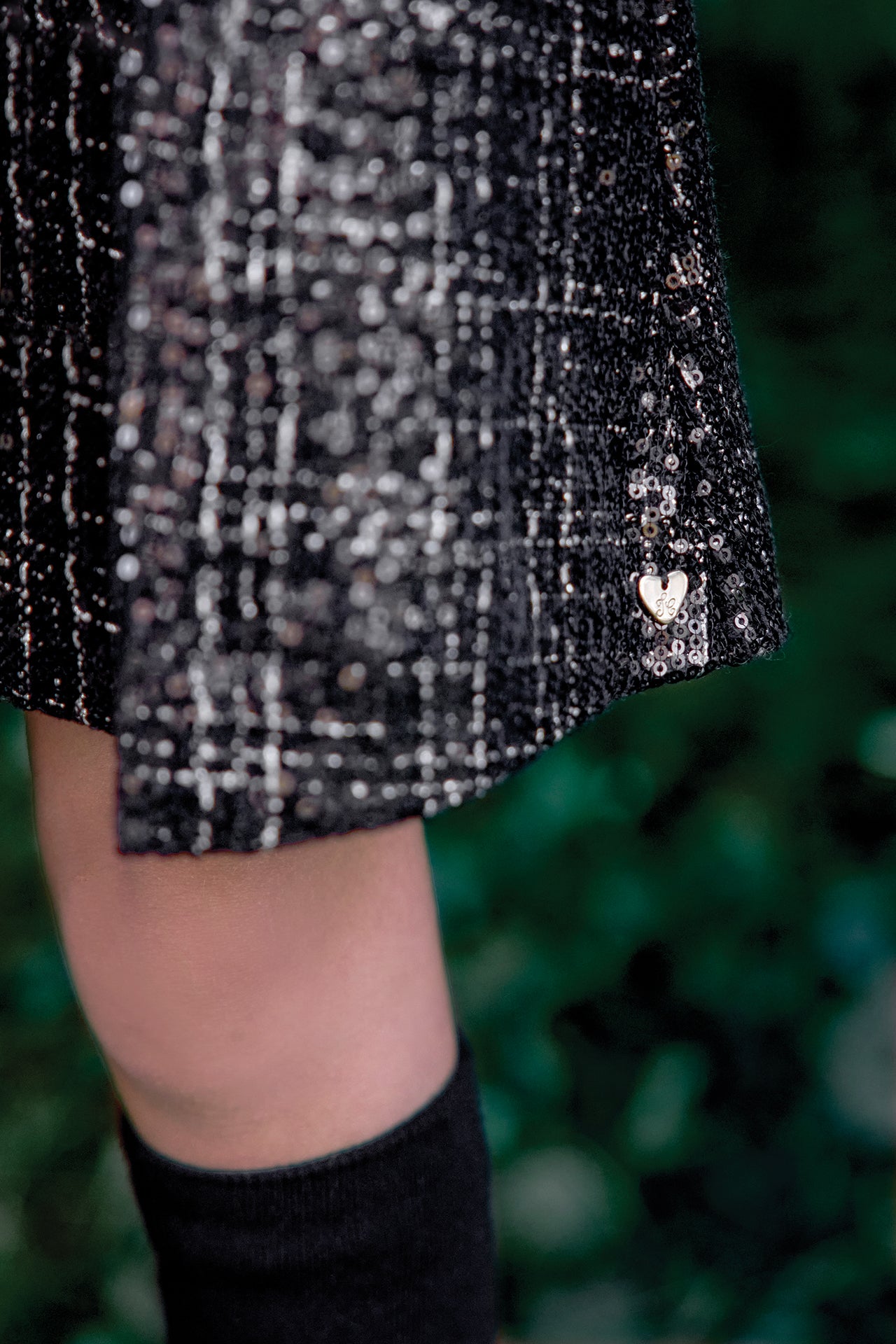 Kleid - Schwarz Tweed