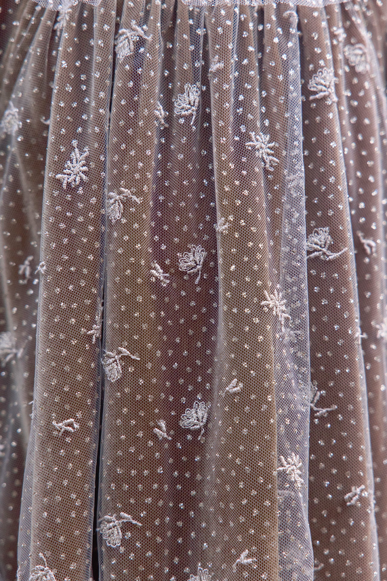 Robe - Bronze velours et tulle