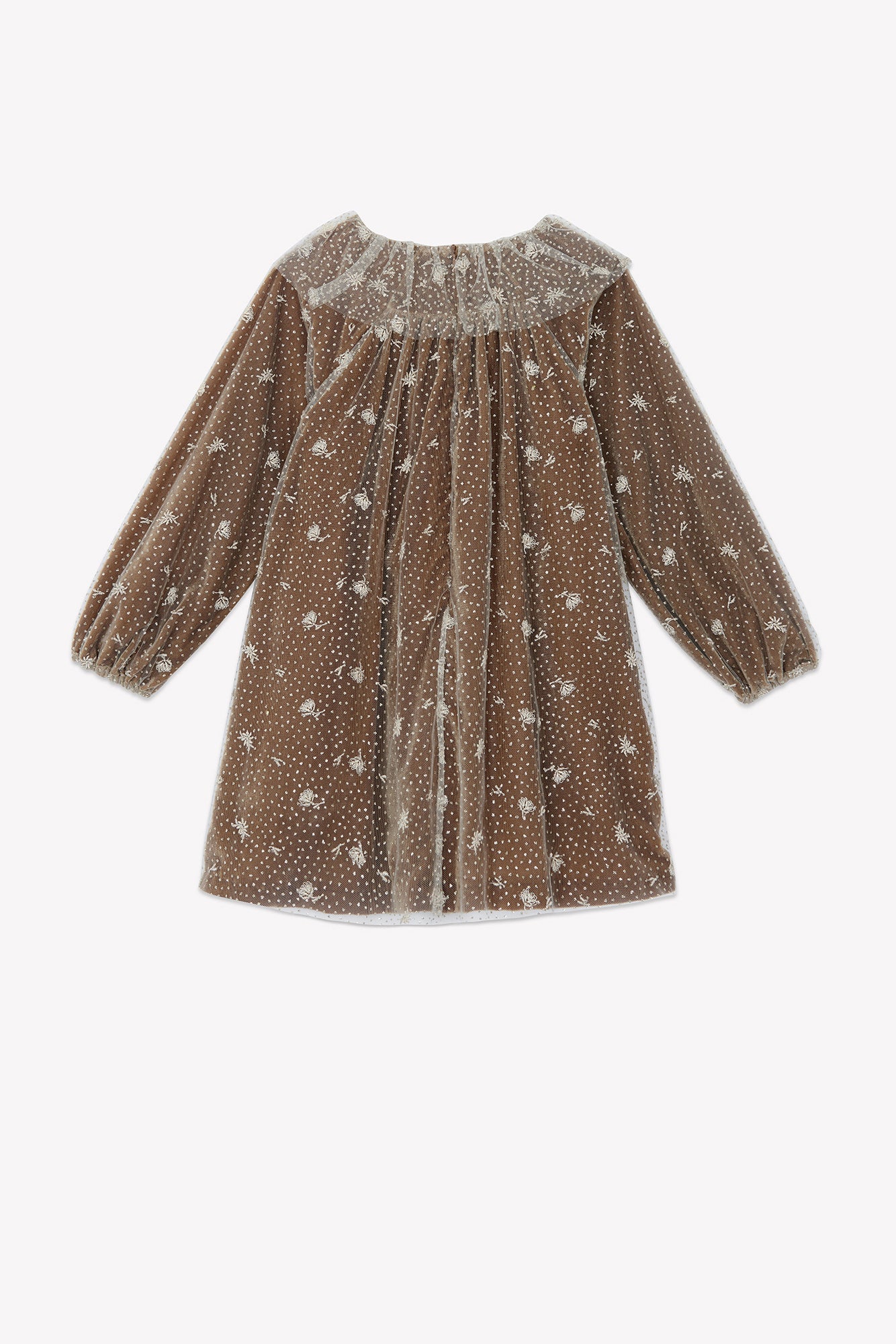 Robe - Bronze velours et tulle