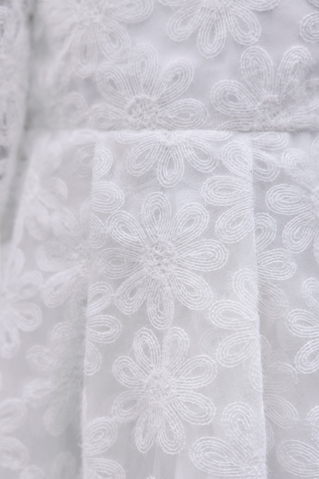 Robe - Ecru tulle fleuri