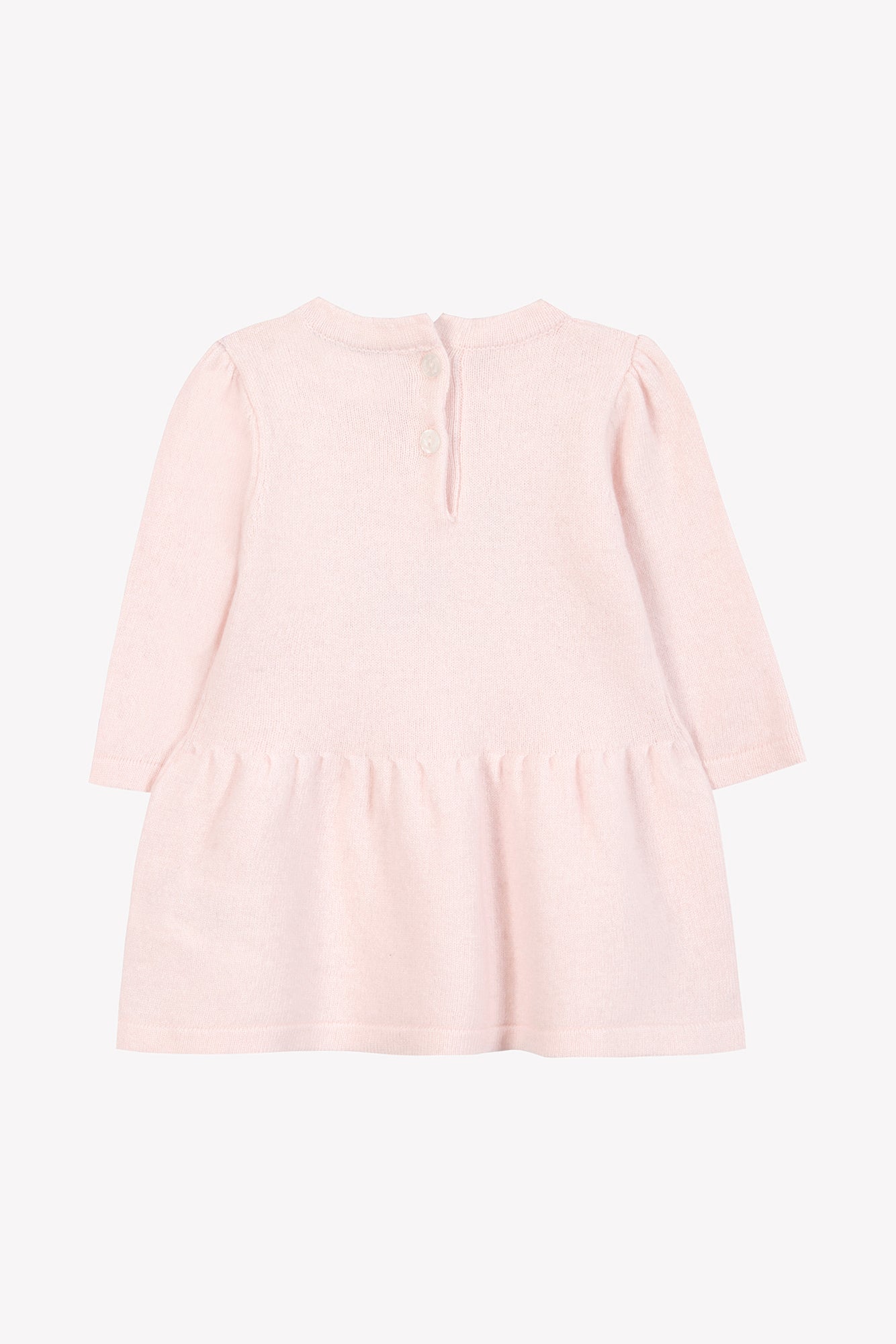 Robe - Rose pâle broderie chat