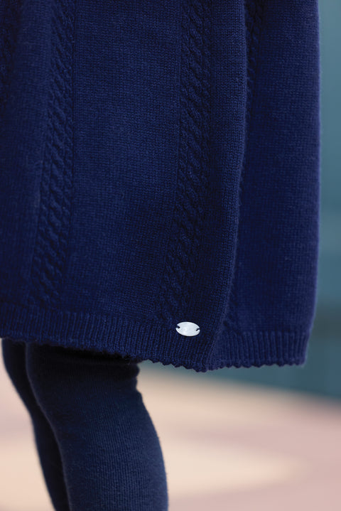 Robe - Marine en maille - Image principale