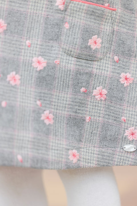 Robe - Gris chiné fleurs - Image principale