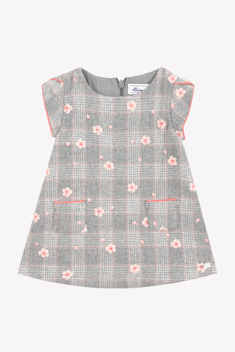 Dress - Mottled grey flowers - Image principale