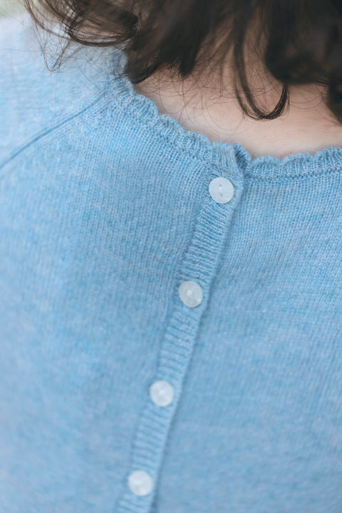 Robe - Vert d'eau en maille - Image principale