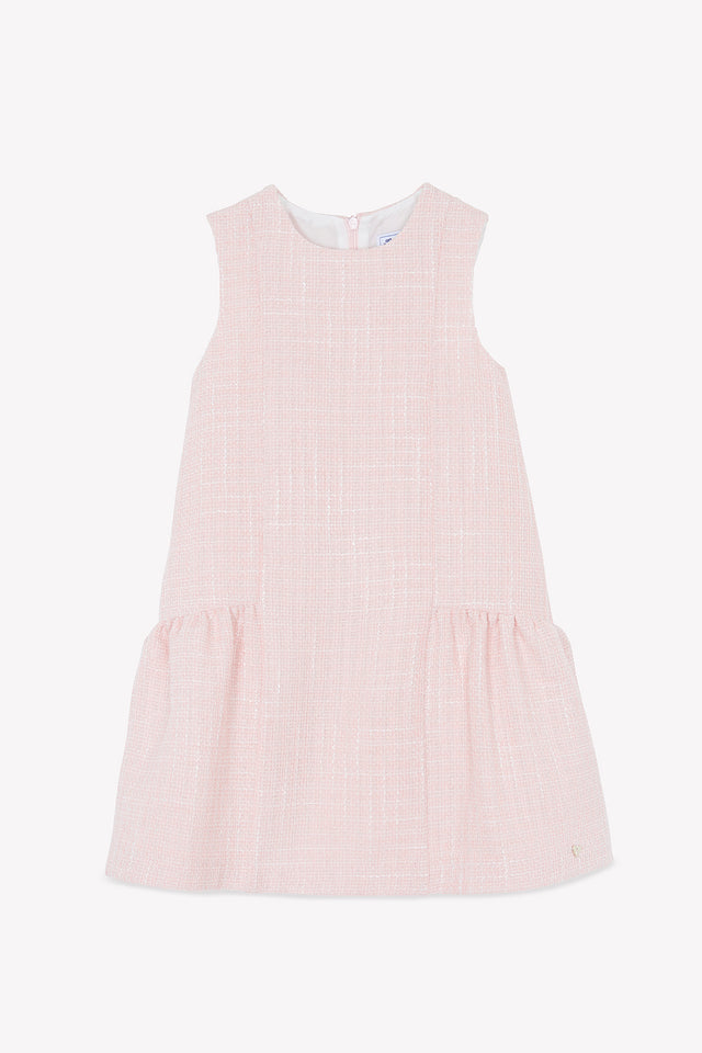 Robe - Rose poudré en tweed - Image principale