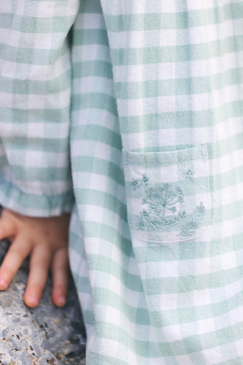 Robe - Vert d'eau vichy - Image principale