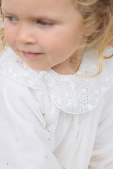 Dress - Ecru velvet - Image principale