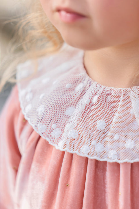 Robe - Rose poudré en velours - Image principale