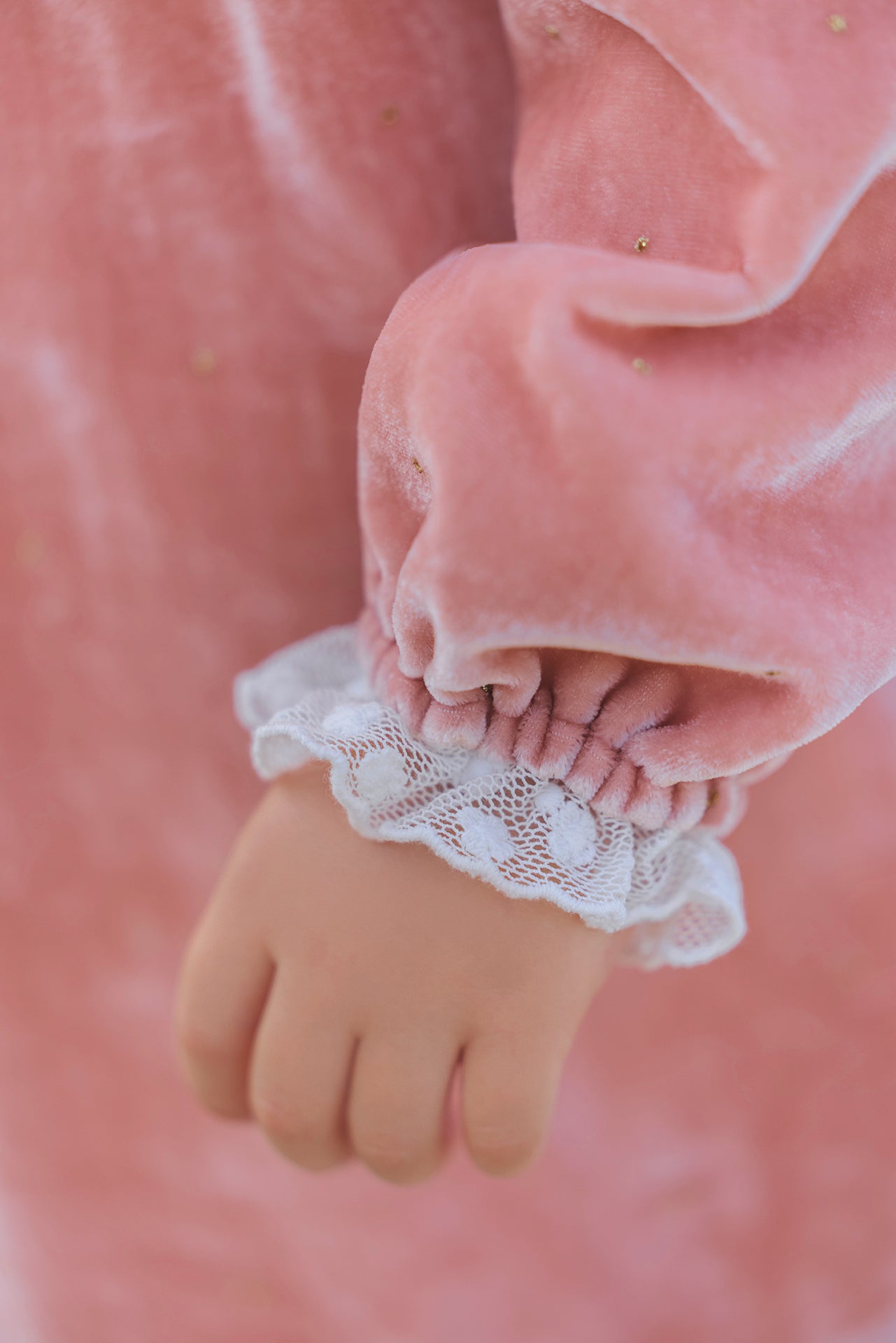 Robe - Rose poudré en velours