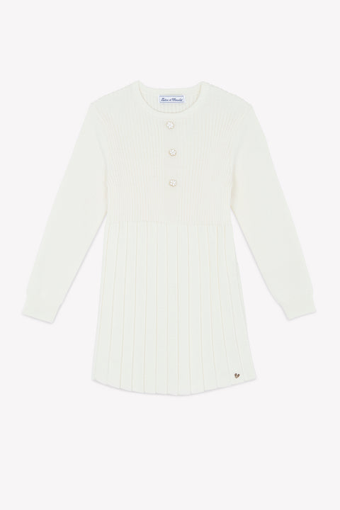 Dress - Ecru knitwear - Image principale