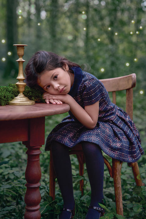 Robe - Marine col claudine - Image principale