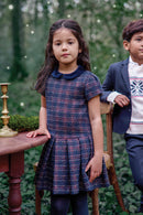 Robe - Marine col claudine