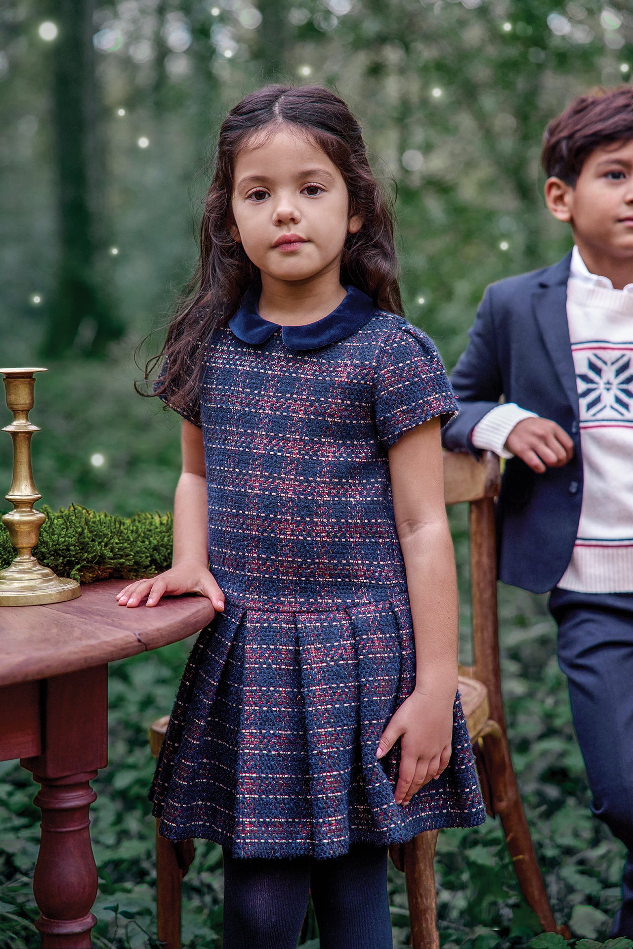 Robe - Marine col claudine